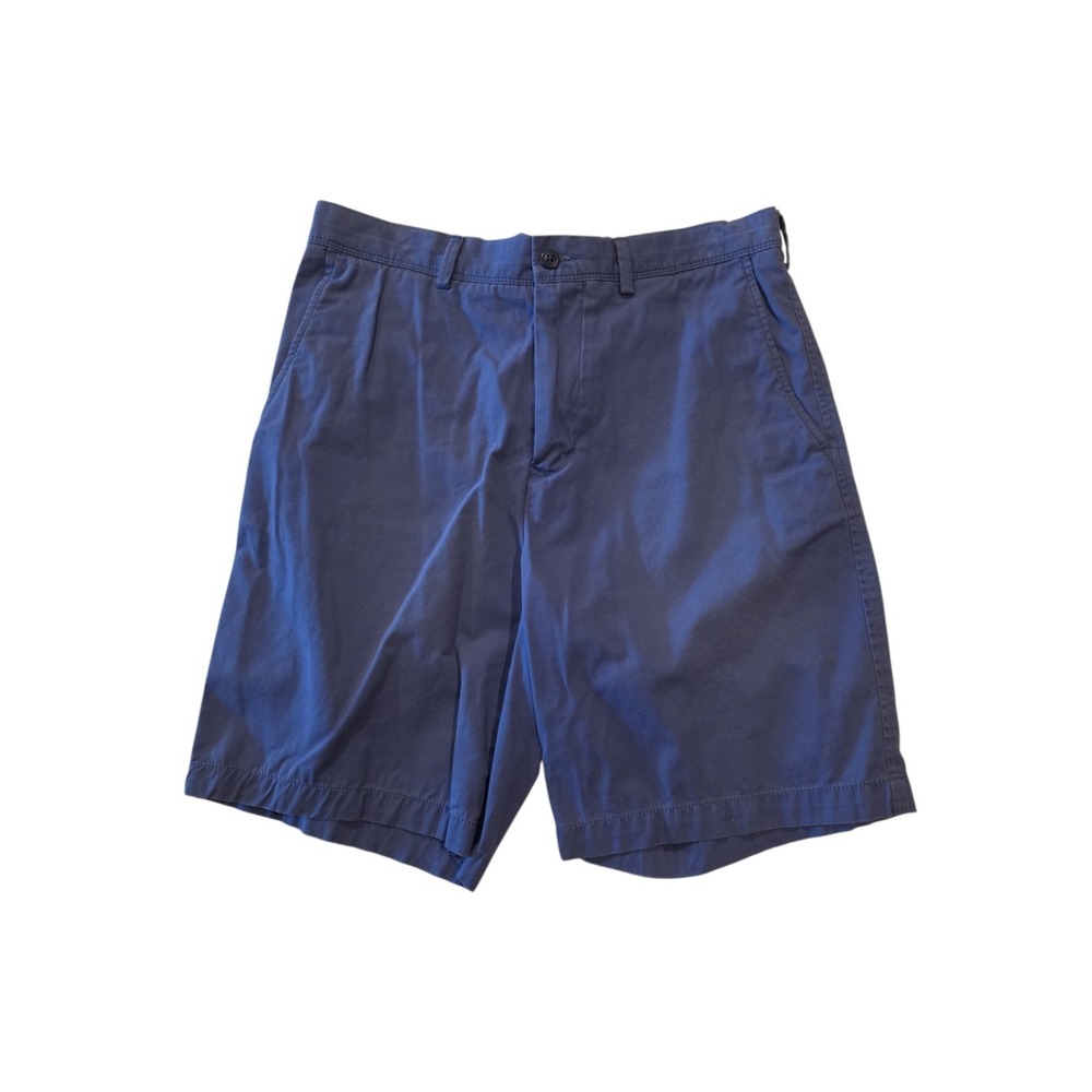 Cremieux Provence Shorts Mens 32 Blue Chino Flat Front Cotton Preppy